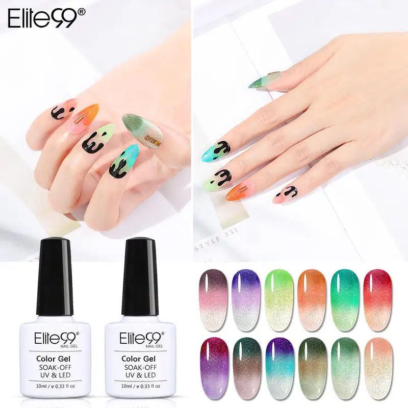Гель лак для ногтей меняющий цвет при температуре Elite99|Гель ногтей| |