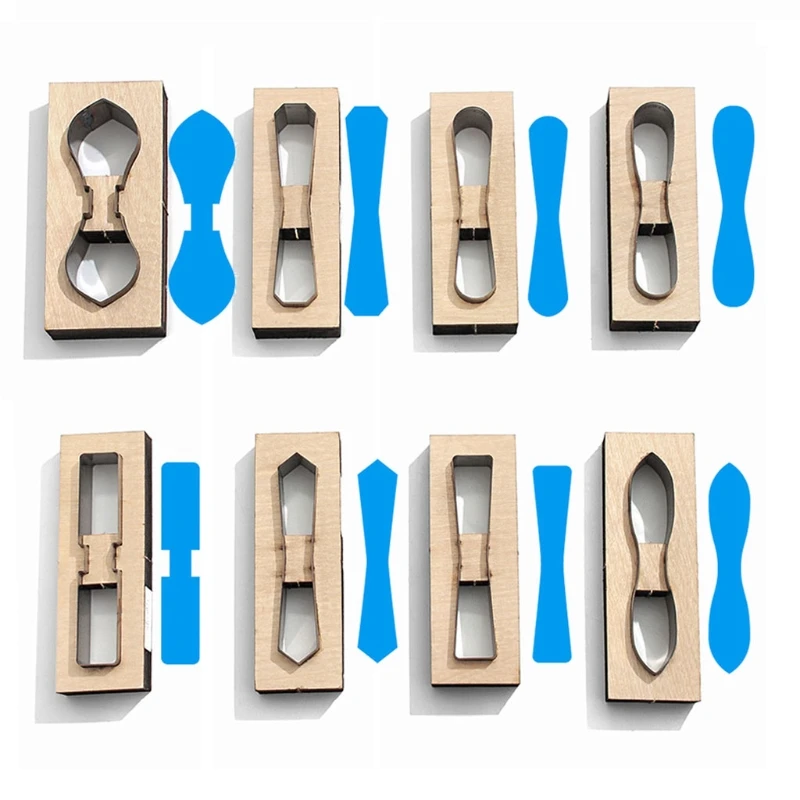 

2021 New 8Pcs DIY Keychain Scrapbook Embossing Wooden Die Cutting Leather Mold Art Crafts