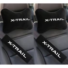 Качественная автомобильная подушка для шеи на подголовник и ультра мягкий чехол для автомобильного ремня безопасности для Nissan x-trail 2005-2019 автомобильные аксессуары