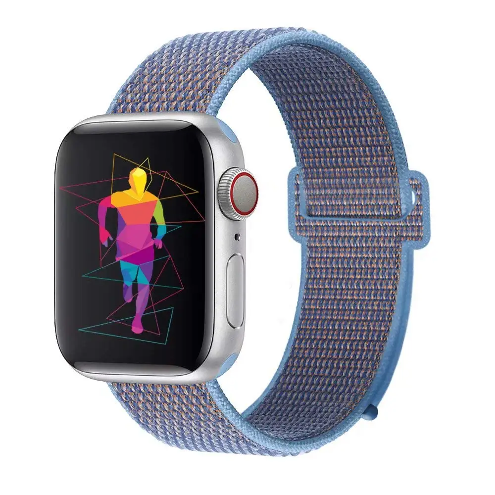 Нейлоновый ремешок для наручных часов Apple Watch 4 серии 3/2/1 38 мм 42 мм из мягкой дышащей ткани, сменный спортивный петля для наручных часов iwatch серии 4 40 мм 44 мм - Цвет ремешка: 15