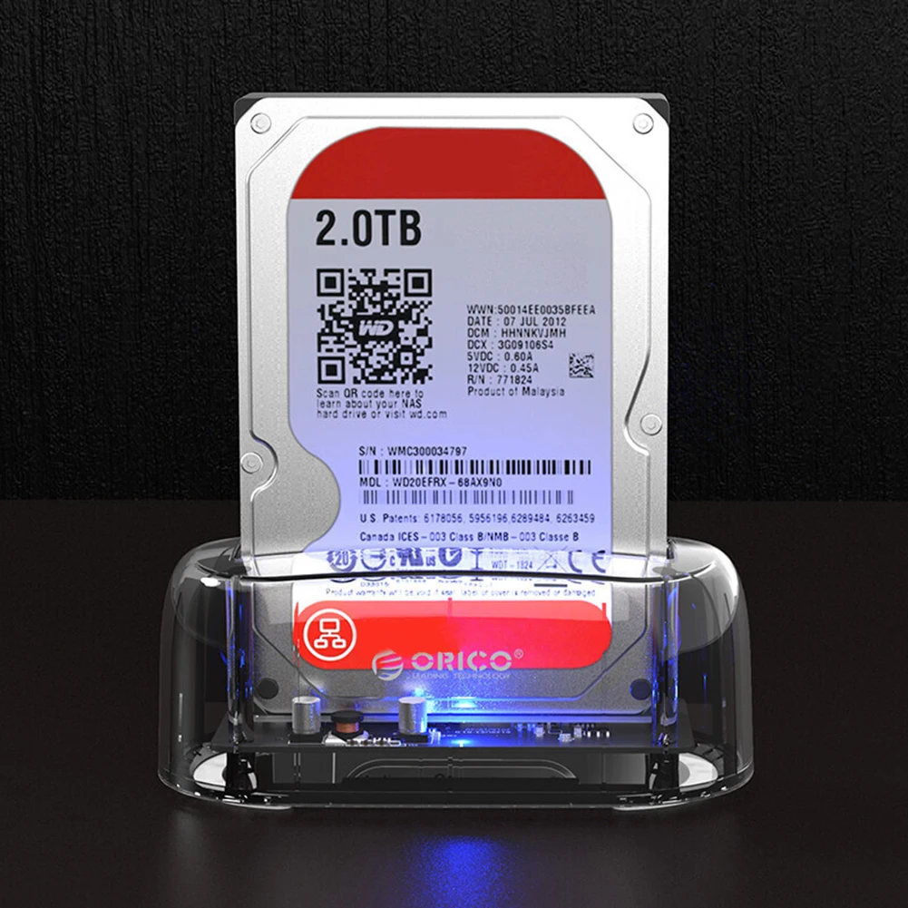 hard drive external enclosure adapter 5gbps usb3 0 type b transparent sata hdd ssd docking station base hard disk connector free global shipping