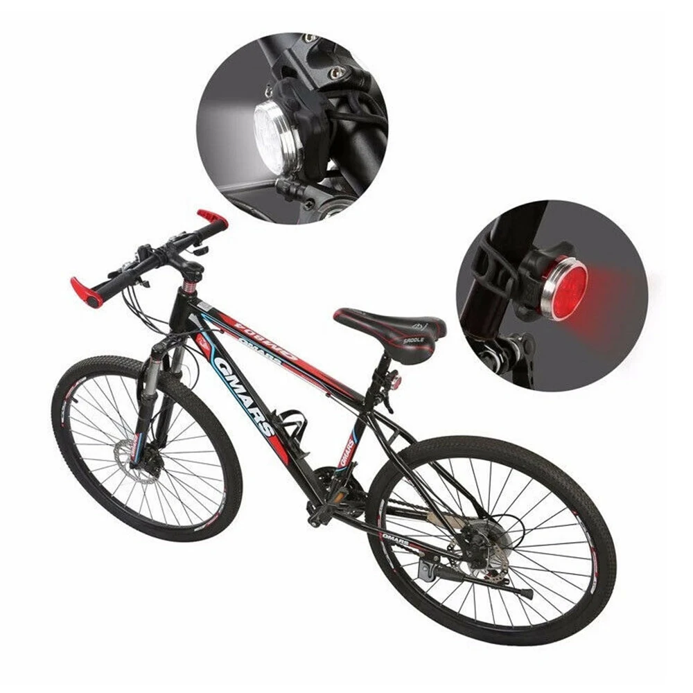 

Bike Safety Front Light + Red Tail Light Bike Lamp 3L-ED USB Clip Rear lantern Outdoor Mountain Cycling Accessories