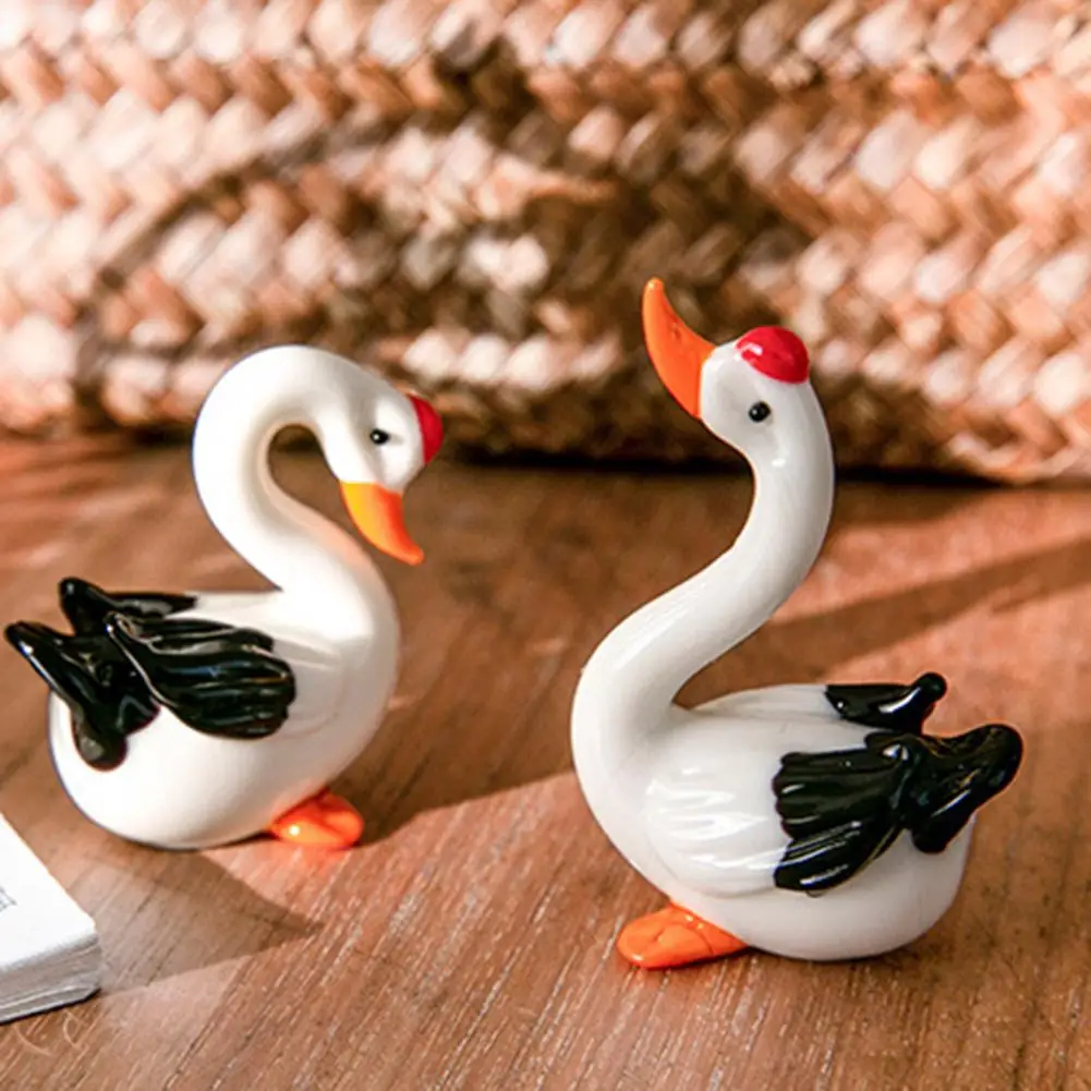 Милый лебедь украшения с рисунком героев из мультфильма Настольный Декор стекло