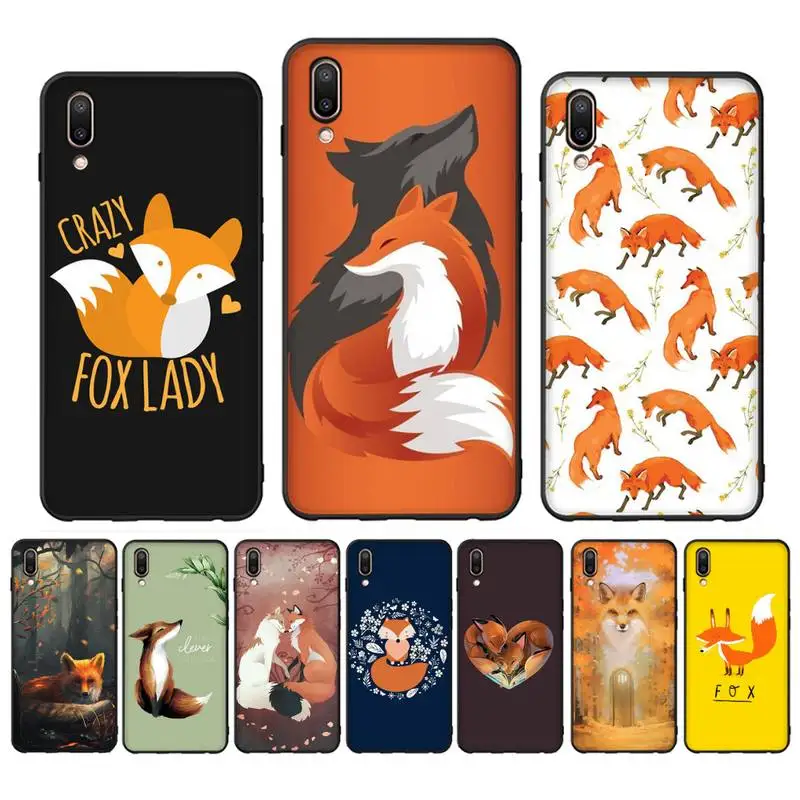 

Anime Funny Foxs Lovely Cute Phone Case For Oppo Reno Realme C3 6Pro For vivo Y91C Y17 Y19 Capa