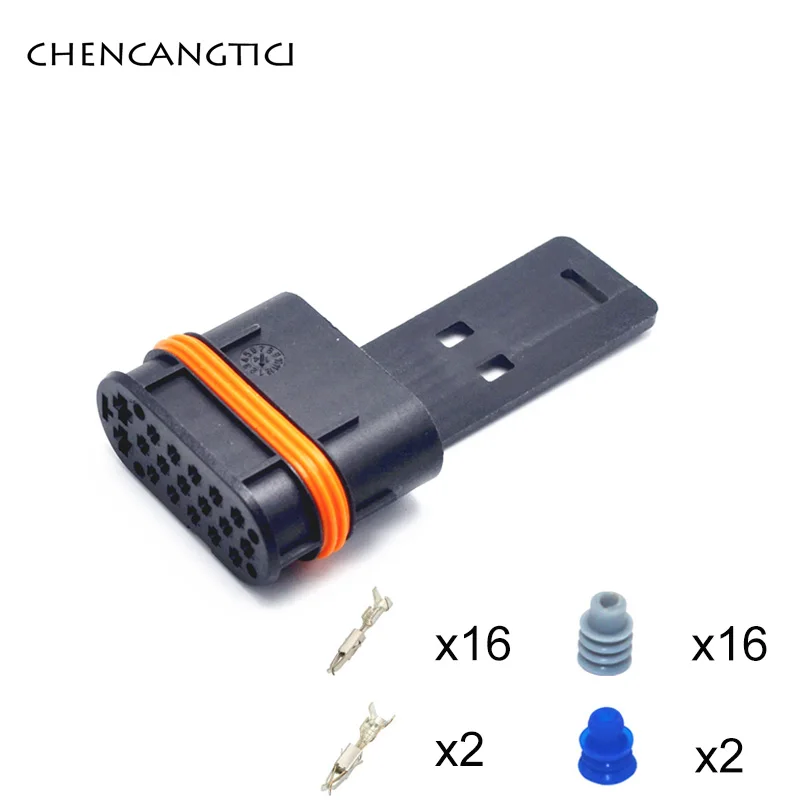

1Set 18 Pin 1.5mm 3.5mm Sealed Female Wire Harness Automotive Electrical Connector Plug With Terminals 9002862E Long Socket