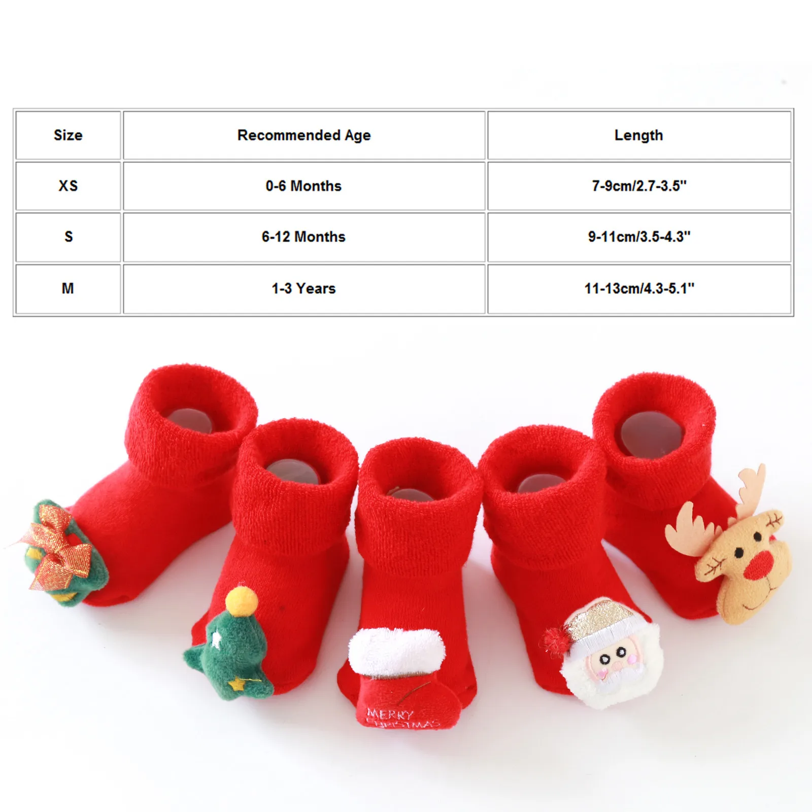

Christmas 3d Cartoon Cute Warm Kids Baby Socks Christmas Newborn Girls Boys 3d Cartoon Animal Anti-slip Socks Slippers #45