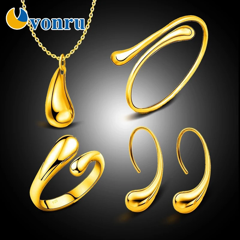 Модный свадебный комплект ювелирных изделий для невесты золотые браслеты с