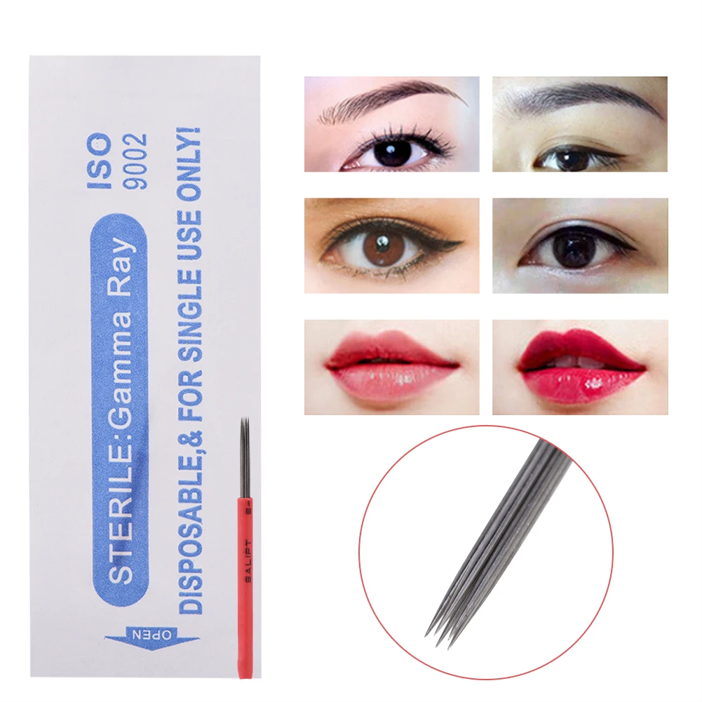 100 шт. одноразовые R5 круглых иглы татуировки вкладыша Нержавеющая сталь