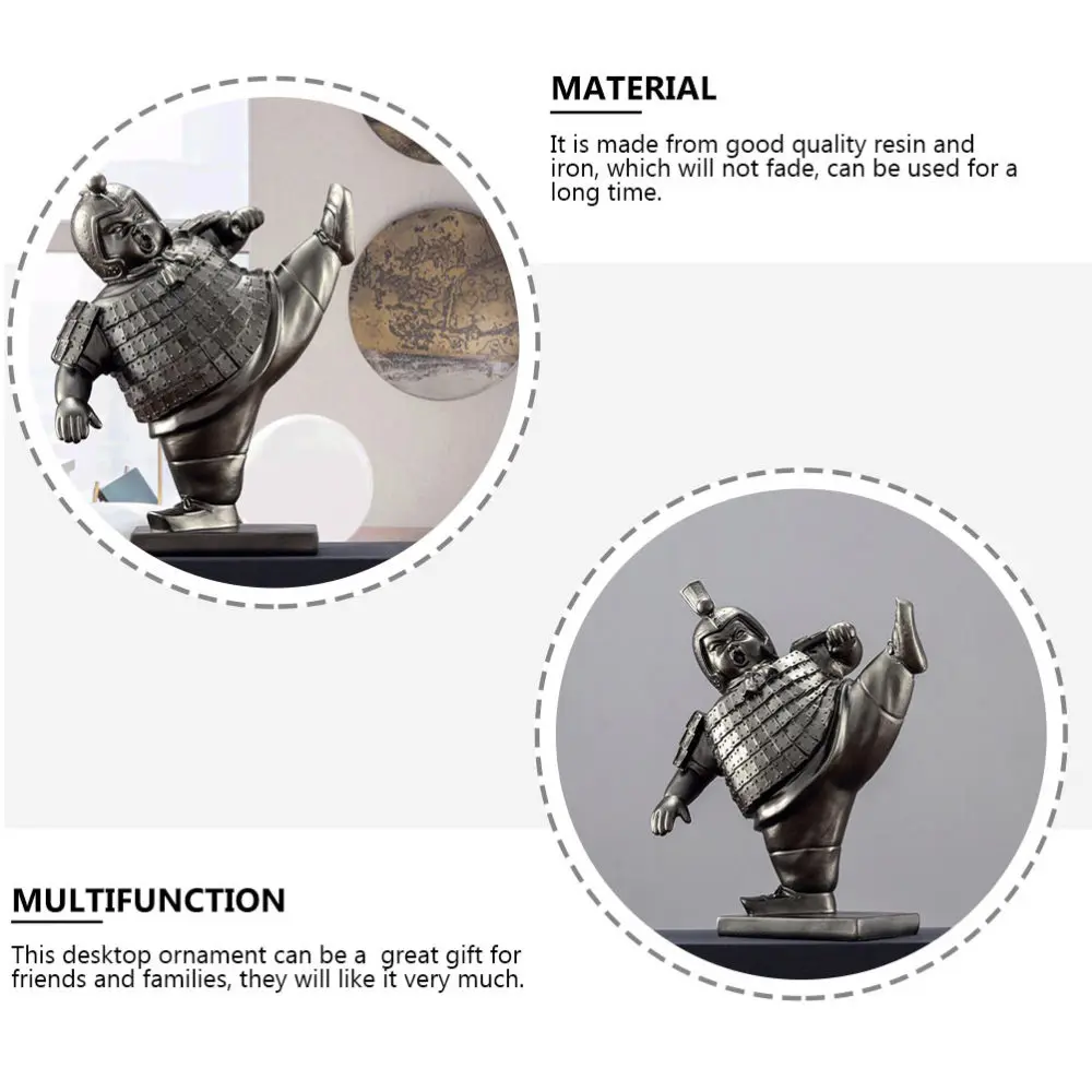 

1 Pc Terracotta Warriors Figurine Statue Decor Sculpture Adornment Desktop Decor
