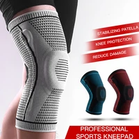 silicone full knee brace strap patella medial support dropshipping compression protection sport pads running basketball