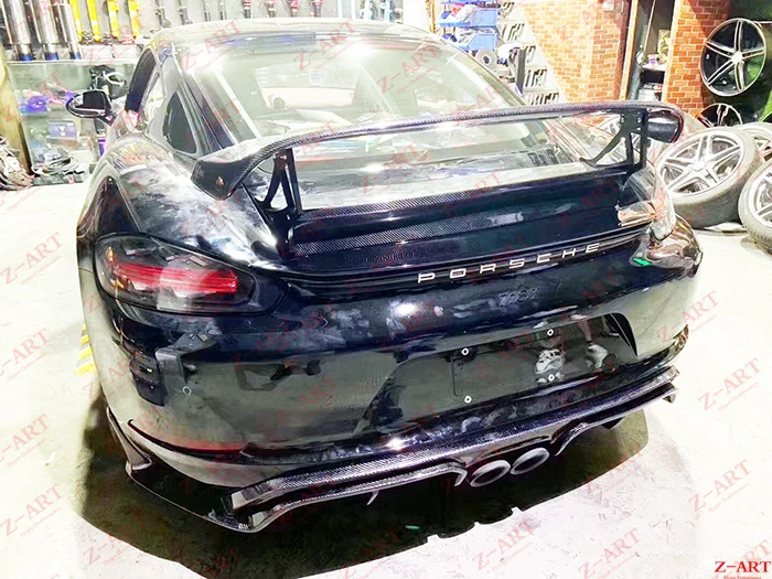 2016-2020 Z-ART углеродного волокна задний спойлер для Porsche 718 Boxter Cayman из циркониевого