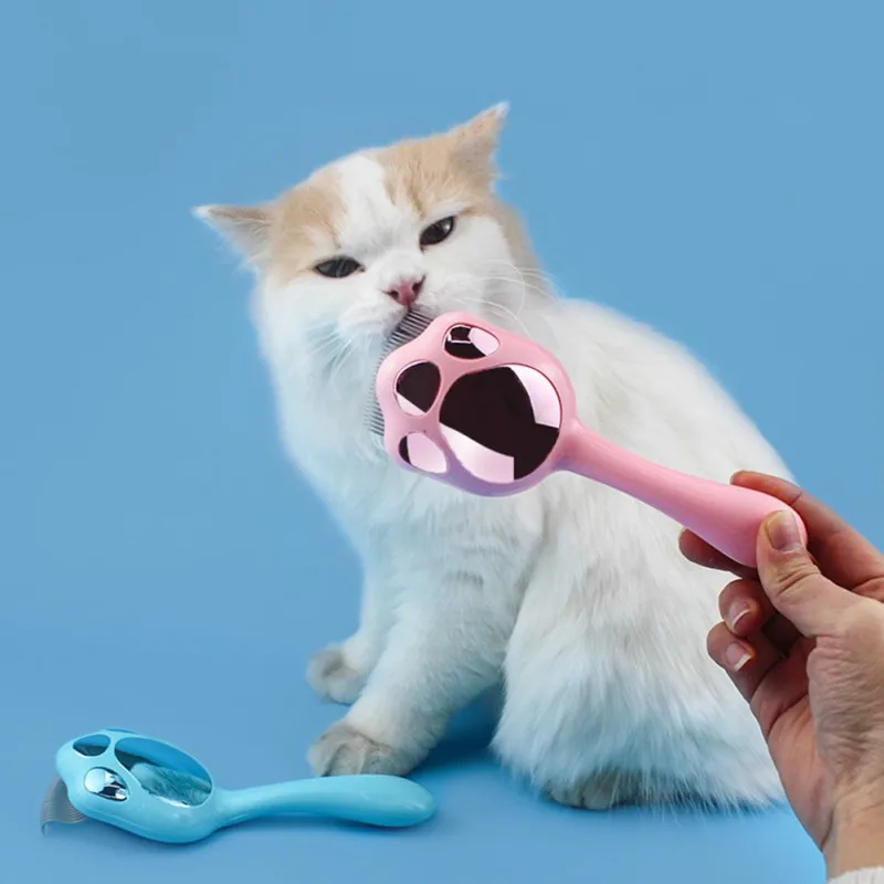 

Pet Massage Brush Claw Shaped Handle Pet Grooming Massage Tool To Remove Loose Hairs For CatsFlea Cat Professional Grooming Tool