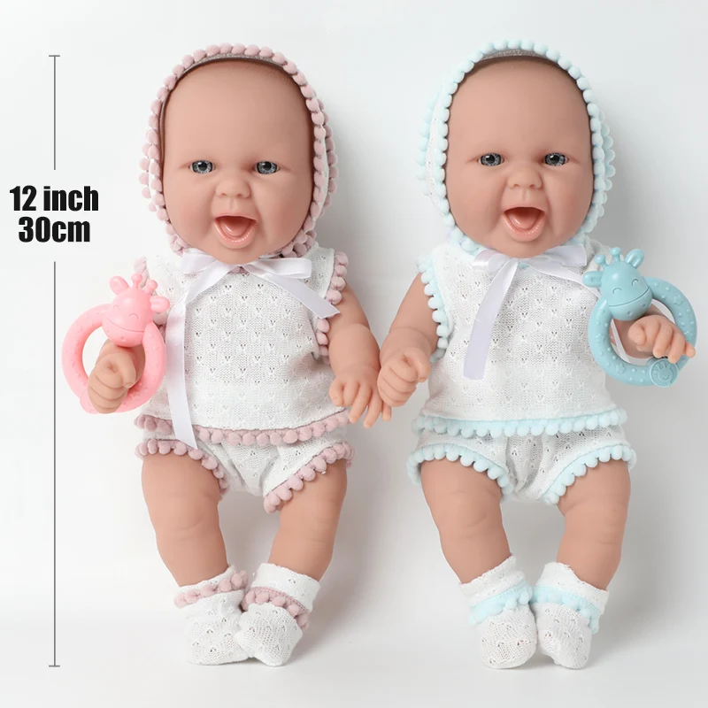 12 дюймов reborn doll 30 см реалистичный силикон bebe body водонепроницаемый имитация