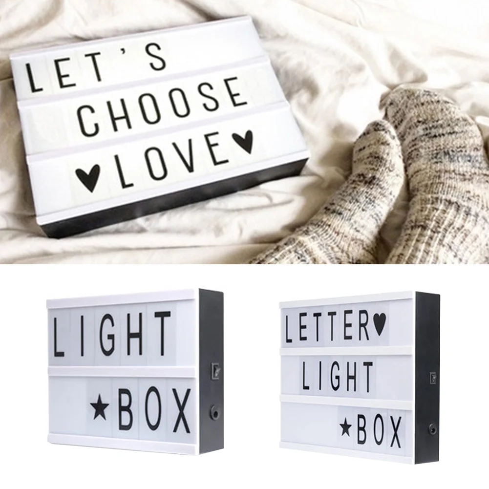 

Gift Party Wedding Interior Decoration USB Charging Multipurpose ABS DIY Letters Outdoor Home LED Light Box