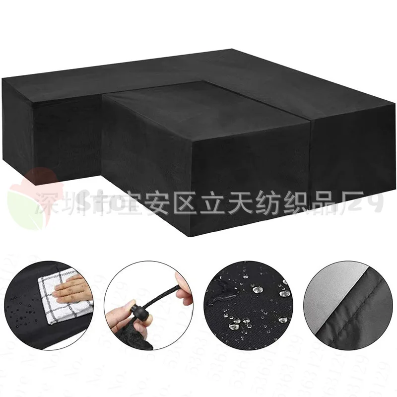 

Waterproof Outdoor Patio Garden Furniture Cover L Shape Dustproof Table Chair Sofa Protective Cover Rain Snow Mildew Resistant