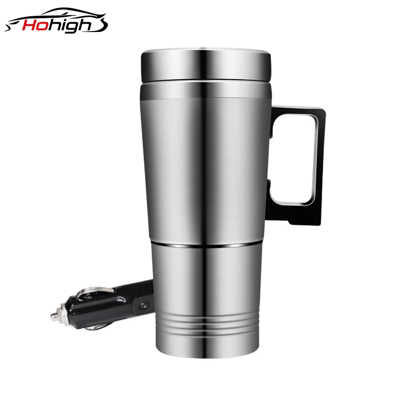 

Car Travel Heating Cup Stainless Steel Liner Electric Car Heating Vacuum Cup Auto Universal 12V/24V Insulation Water Cup Kettle