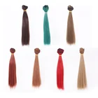 BJD SD кукла 20*100 см парик из высокотемпературных волос разные цвета прямые волосы парик для DIY 16 18 BJD куклы Diy аксессуары