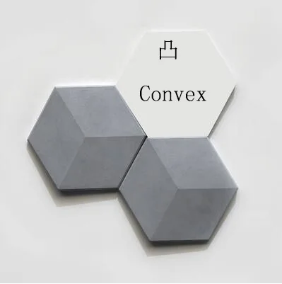 convex 11.7cm Шестиугольная Геометрическая плитка для стен силиконовые формы бетон ТВ фон бетонные кирпичные формы - Цвет: convex 11.7cm