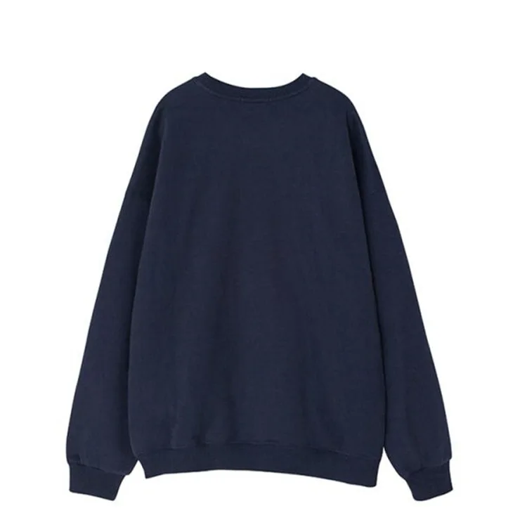 

Autumn Spring Cute Embroidered Hoodies Sweatshirt Women Oversized Pullover Top Black Whtie Couple Hooded Jumper Loose Streetwear