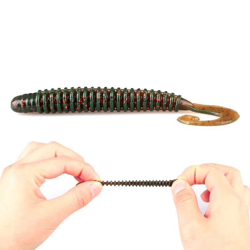 ARDEA soft fishing lure plastic 65mm 1.5g worm lure Attractive Shrimp odor salt Swivel Bass Fishing Tackle grub lure