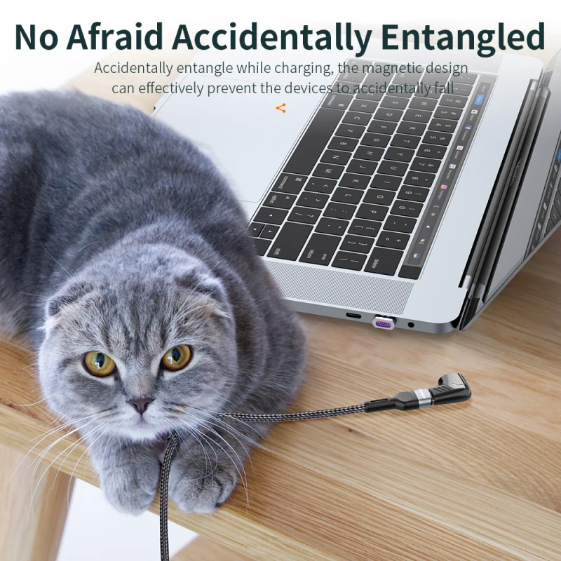 100w5a type c кабель usb type c локоть магнитны
