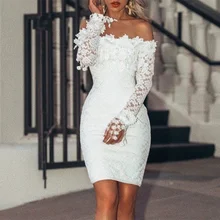 Mini Robe Jacquard ajourée pour femmes, tenue de soirée élégante, portefeuille, crayon, décontractée, automne et hiver  (1)