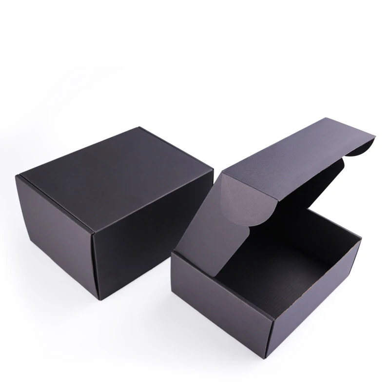 

10Pcs/lot Black Gift Box Clothing Transportation Corrugated Packaging Cardboard Packaging Mailers Christmas Mistery Box