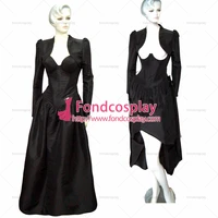 fondcosplay o dress the story of o with bra black taffeta nude breasted dress jackets cosplay costume tailor madeg311