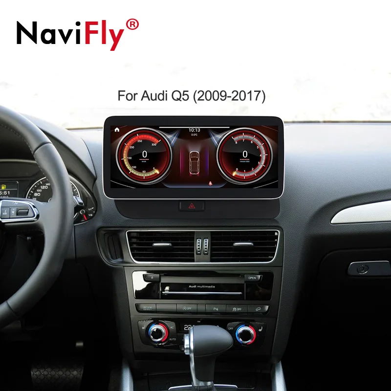 Navifly Android 10 0 25 дюймов gps навигация автомобильный DVD плеер мультимедийный для Audi Q5 8R