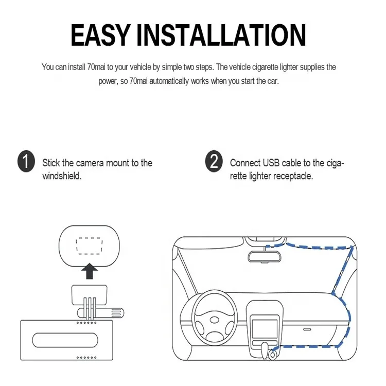 

XIAOMI MIJIA 70Mai Car Recorder Lens 1080P Full HD Voice Control Global 4k 70mai Car Video Black Box Camera 70mai Dash Cam 1S