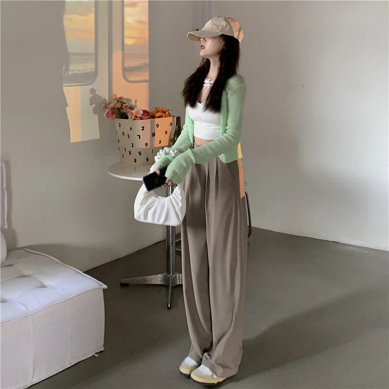 Драпированные широкие брюки женские свободные | Женская одежда