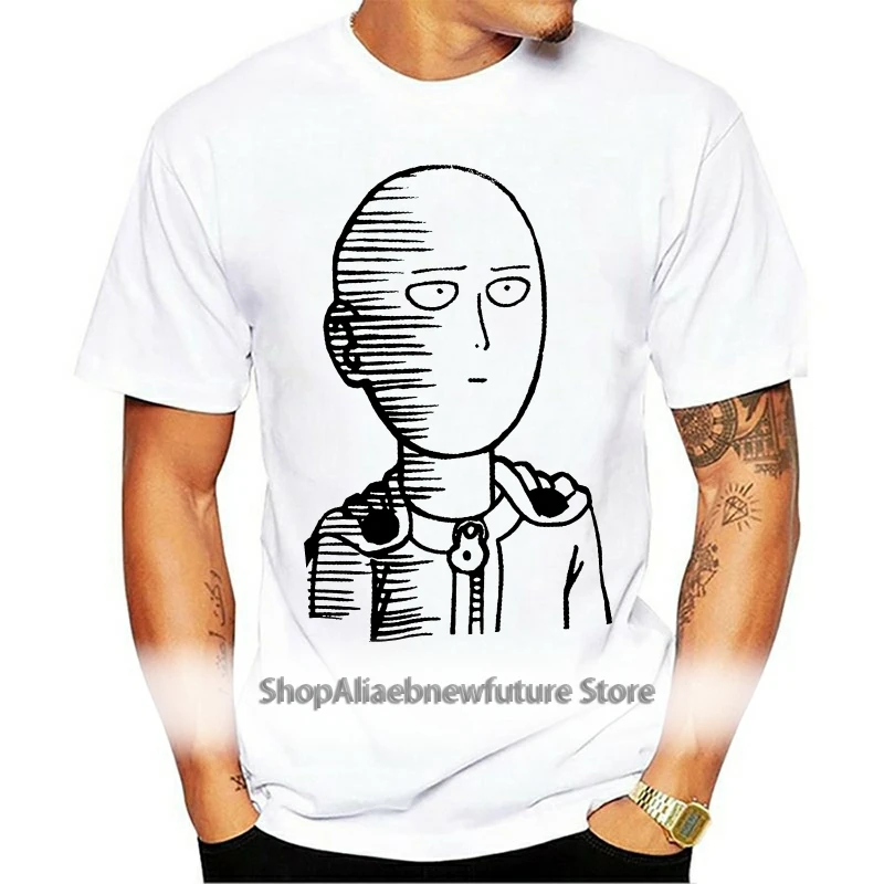

One Punch Man T-Shirt Saitama Draw MenS White New Unisex Funny Tops Tee Shirt