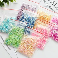 2345mm mixed abs round imitation pearls loose beads no hole for diy garment clothing shoes beads accessories supplies 10g