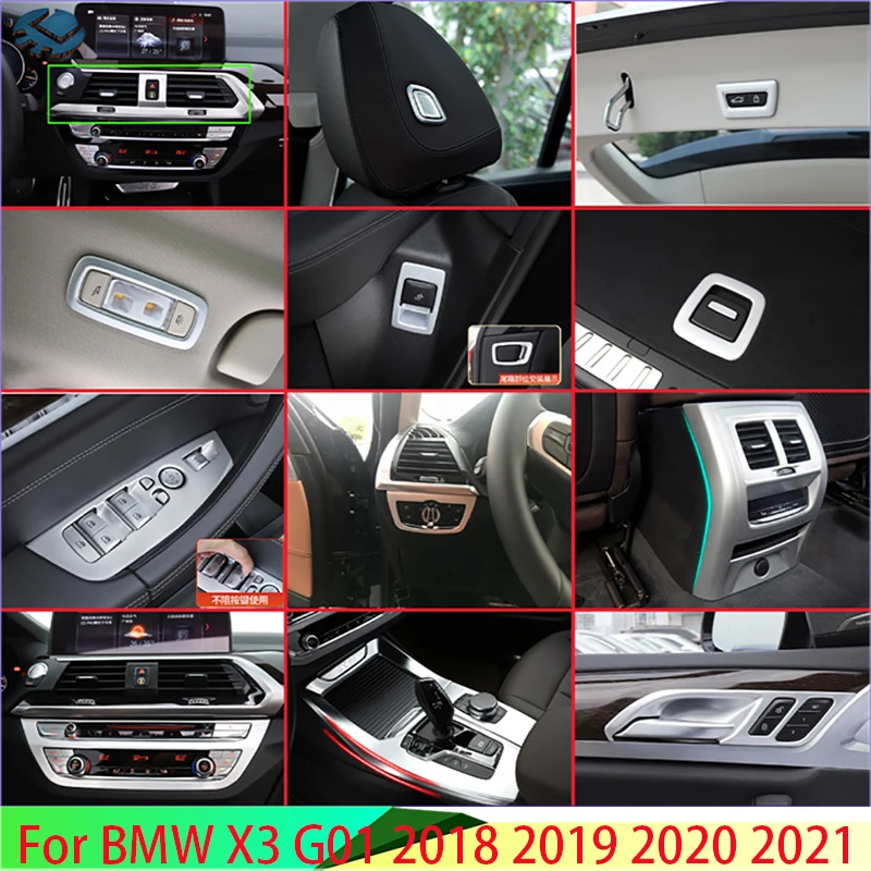 

Для BMW X3 G01 2018 2019 автомобильные аксессуары ABS внутри для внутренней отделки полный набор 30 шт