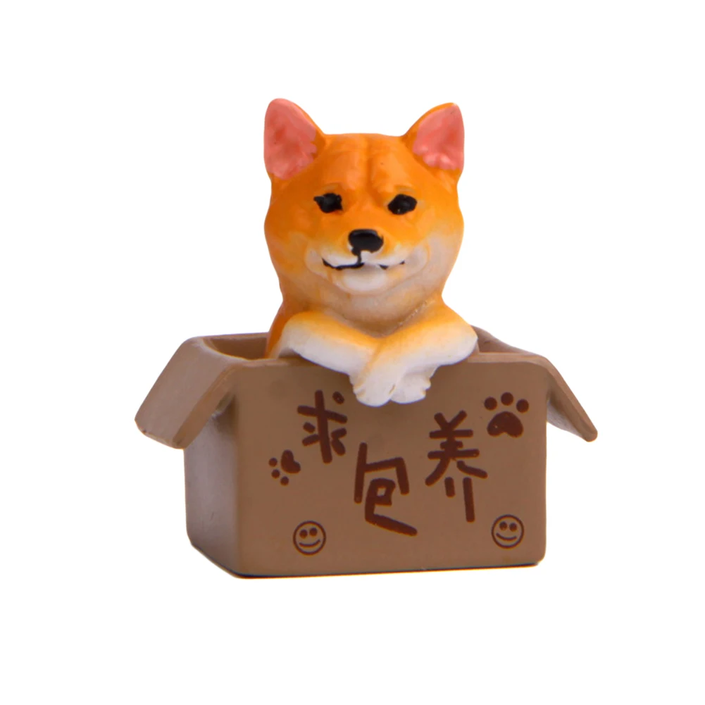 Миниатюрные фигурки игрушки милая корги Сиба-ину модель собаки статуэтка