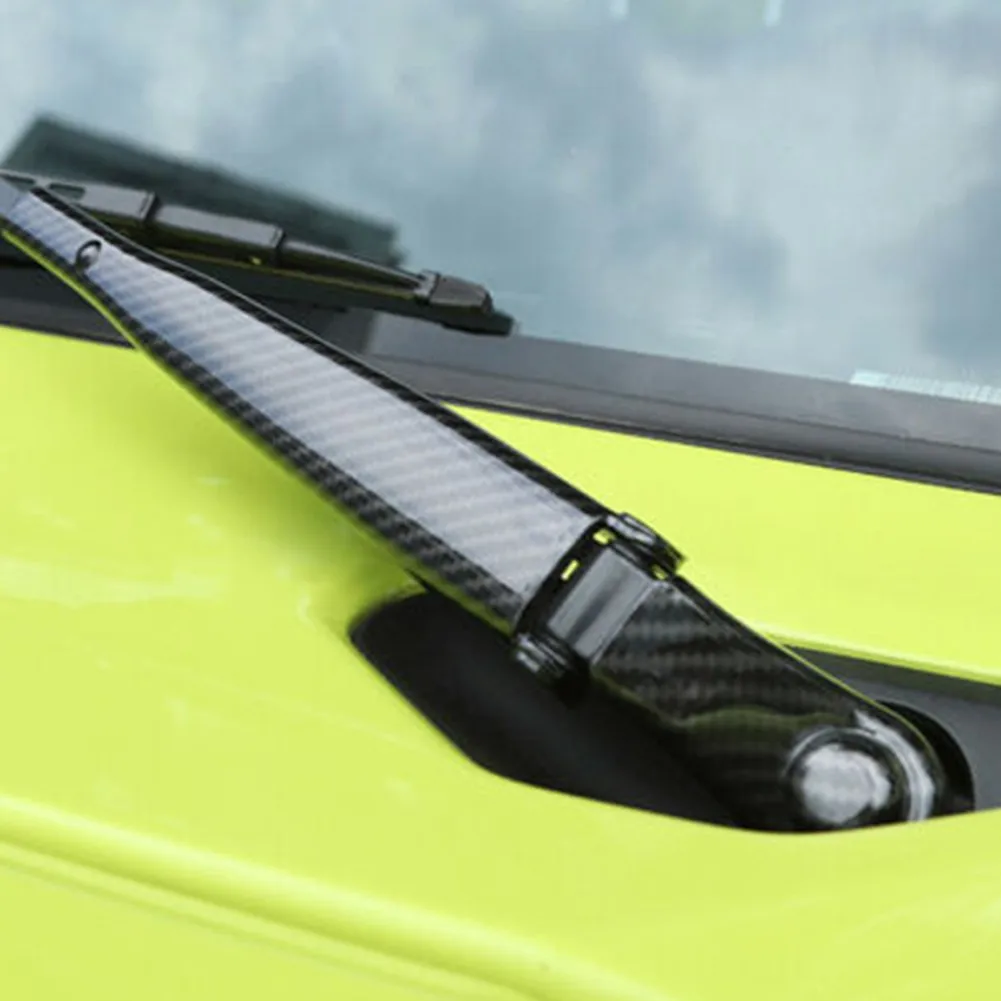 

4pieces/1set Rain Wiper Trim ABS Auto Carbon Fiber Cover Front Brand New