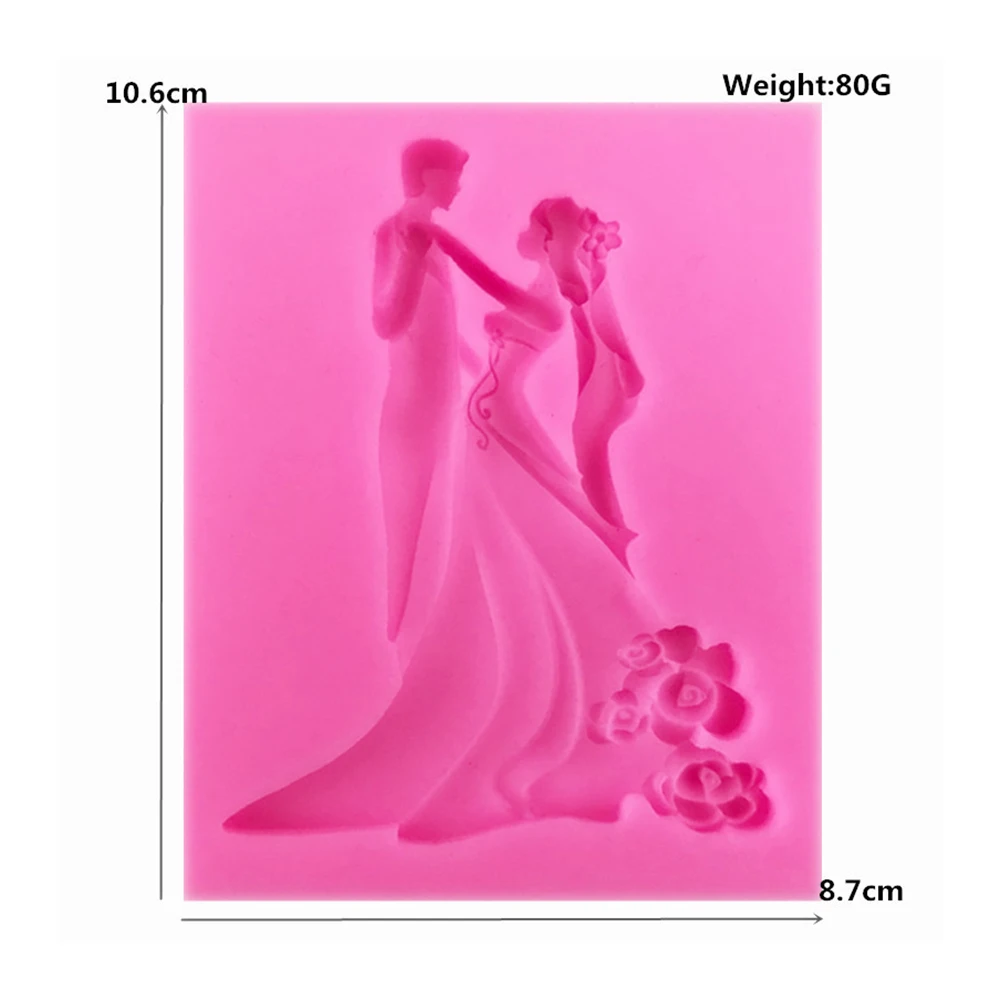 Creative Bride Groom Dancing mold cake silicone fondant Cake decoration baking Tools Chocolate Mold Baking | Дом и сад