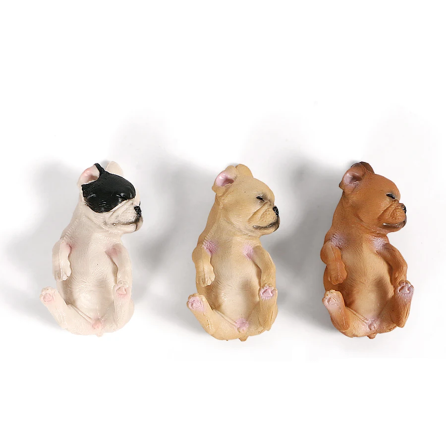 Реалистичные фигурки французского бульдога со спящей осанкой фигурка милой