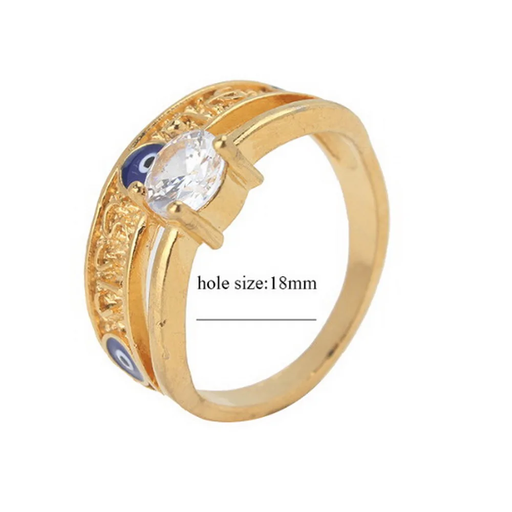 Голубая Эмаль не сужающийся книзу массивный золото со всавкой из цирконов