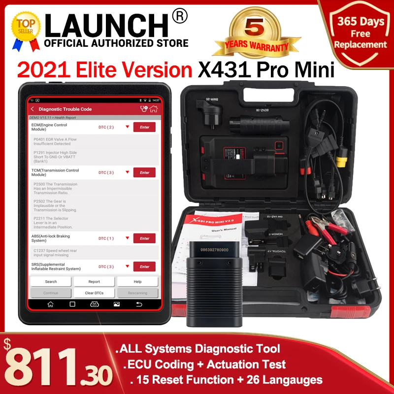Запуск X431 Pro Mini Bluetooth/Wifi Full ЭБУ диагностический сканер с 2 года бесплатного