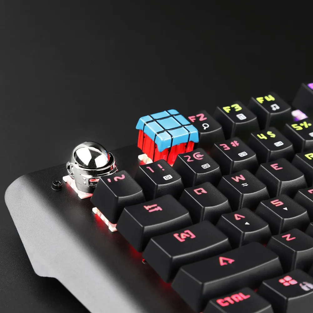 Кепка для ключей с клавиатурой powstro metal PUBG theme keycap helmet Air Supply box bomb Личная