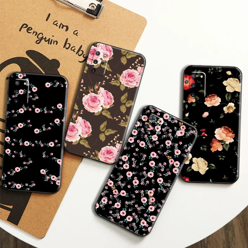 

Phone Case For Samsung Galaxy S8 Plus S9 Plus S10 S10 Plus S20 S20 FE Lite Ultra Vintage Leaves Flower Soft TPU Back Cover