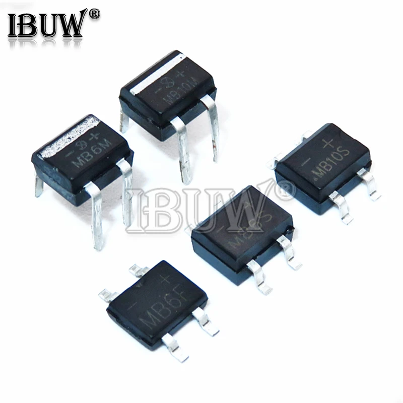20 шт MB6F MB6S MB10S MB6M DB107S DB157S DB207S DB107 DB207 выпрямительный мост SOP DIP стек 0.5A 1A 600V