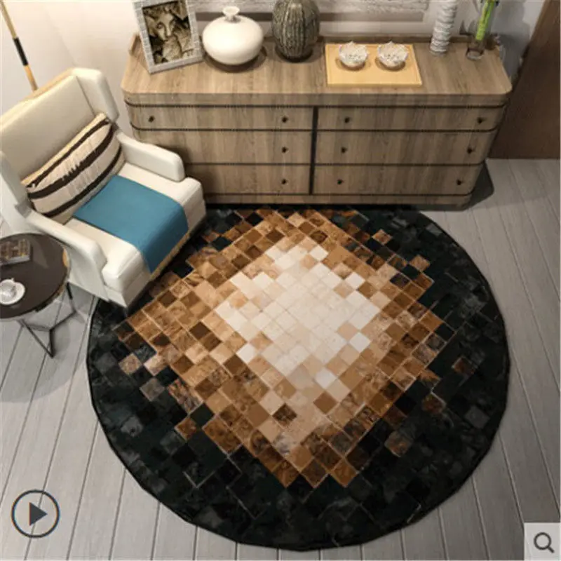 Скандинавский геометрический Коврик Круглый шестигранный современный ковер для