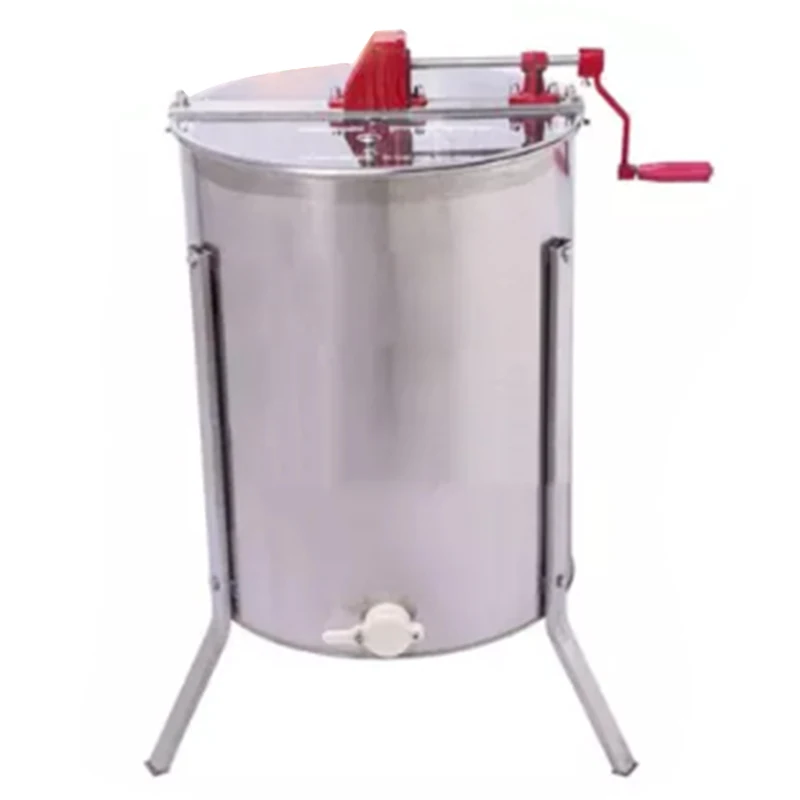 

Honey collector manual with bracket four-frame stainless steel thickened honey shaker vertical hand crank