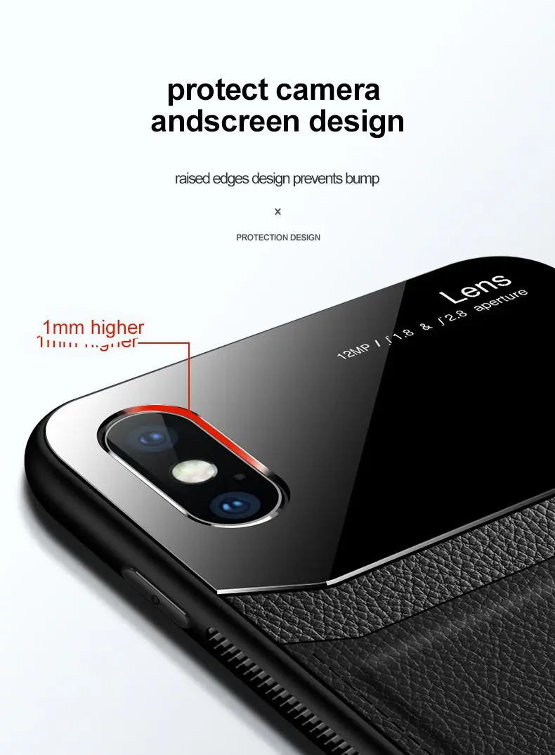 Кожаный чехол для Iphone X Xr, для Iphone 7, 8, 7 plus, 8 Plus, из искусственной кожи, анти-осенний чехол для Iphone Xs max, роскошный, 11 Pro, Max, зеркальный