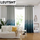Шторы светонепроницаемые ZH027X, элегантные белые прозрачные тюлевые занавески с градиентом, для гостиной, спальни, 2021