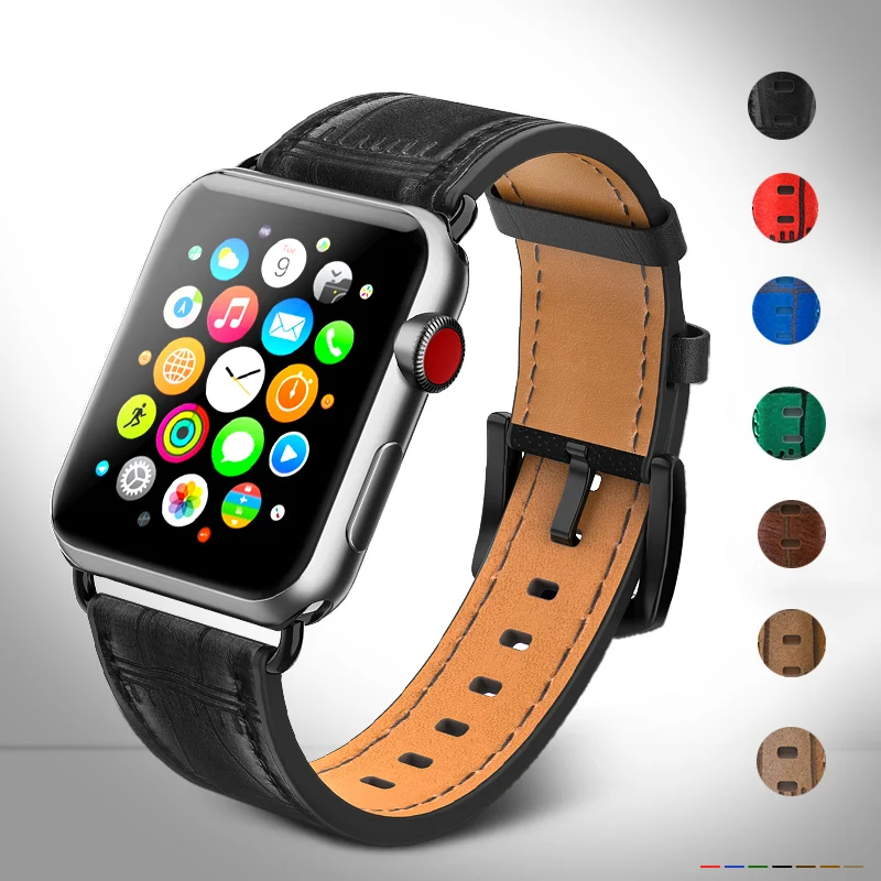 Ремешок voor для apple watch band Echt leer loop 42 мм 38 horlogeband iwatch 44 40 5/ 4/3/2/1|Ремешки часов| |
