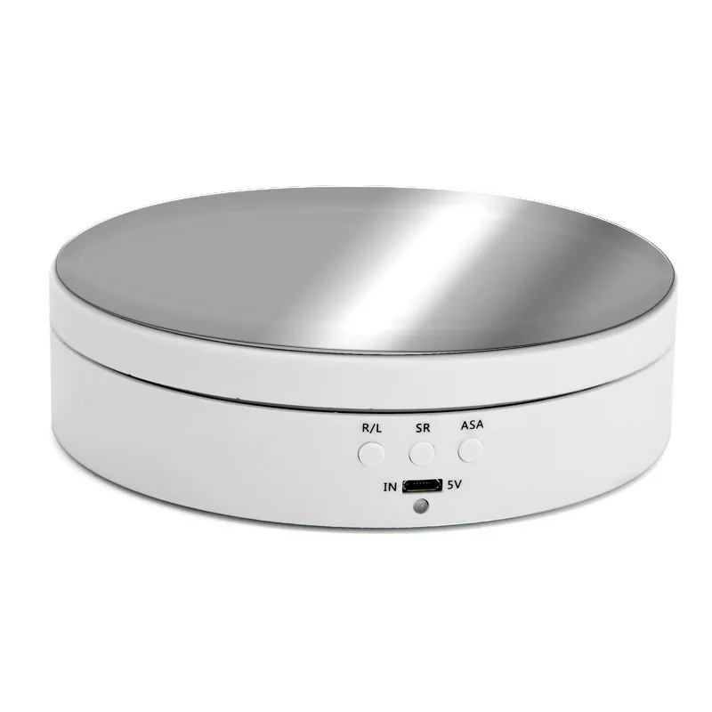 

3 Speeds Electric Rotating Display Stand Mirror Turntable Jewelry 360 Degree Display Stand Base for Photography Video Shoot
