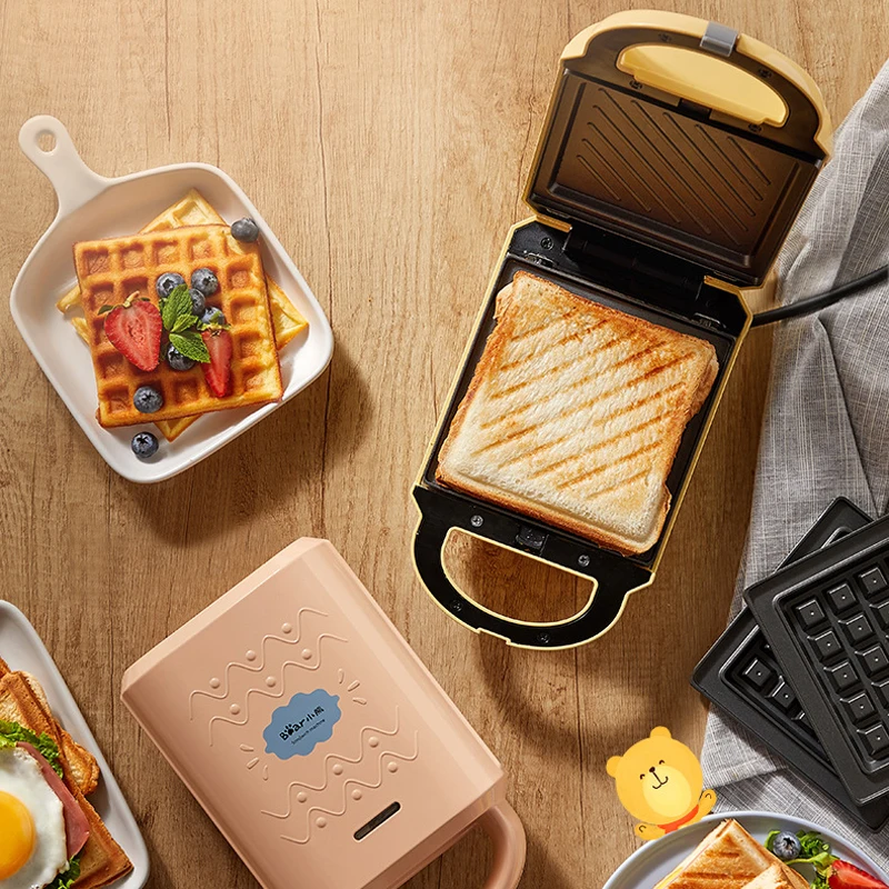 220В электрическая машина для приготовления сэндвичей вафельница завтрака тостер